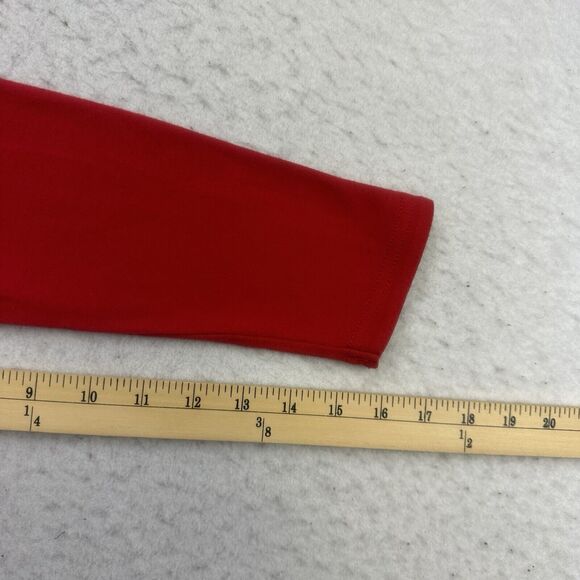 Crystal Kobe Christmas Shirt Womens Small S Red White Snowflake Long Sleeve - Picture 9 of 12